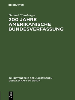 cover image of 200 Jahre amerikanische Bundesverfassung